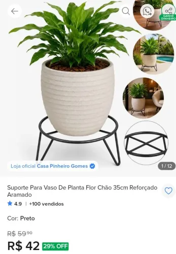Suporte para vaso de planta