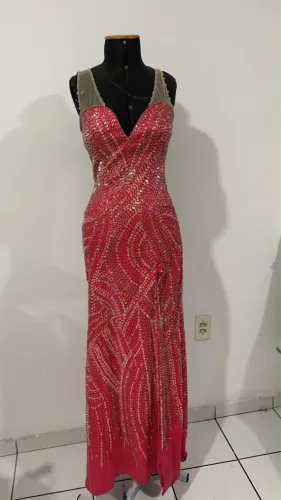 Vestido de festa todo bordado