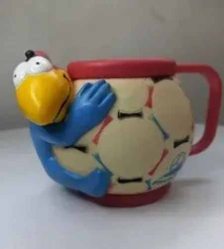 Caneca colecionável Copa do Mundo FIFA 1998, França, mascote Foot