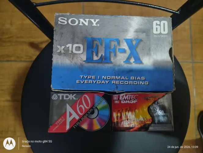 Fitas K7 lacradas Sony, Tdk e BASF
