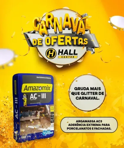 Promoção argamassa AC1,AC2 e AC3 marca Amazomix de 15kg