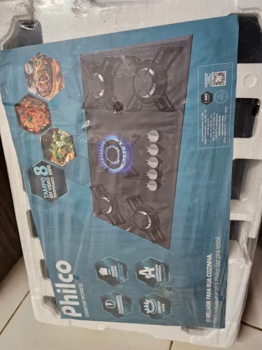 Vendo fogão 5 bocas, cooktop, marca Philco NOVO - Lacrado.