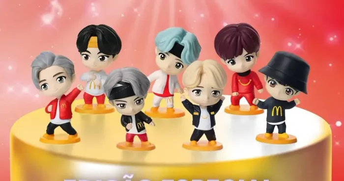 Coleção de Bonecos TinyTAN do BTS Edição Especial McDonald?s