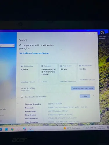 NOTEBOOK ACER OTIMO ESTADL