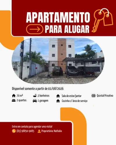 APARTAMENTO TÉRREO PARA ALUGUEL NO CRISTO, C/ QUINTAL E 2 QUARTOS, CONDOMÍNIO INCLUSO!