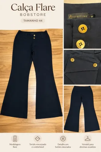 Calça Feminina Flare Bobstore - Tamanho 44