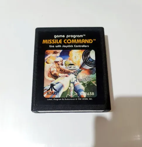 MISSILE COMMAND ATARI 2600 CARTUCHO 100% ORIGINAL ATARI INC AMERICANA BLACK LABEL ZERADA 