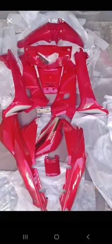 Kit Carenagem Completa 13 Peças Shineray Phoenix 50cc Gold VERM