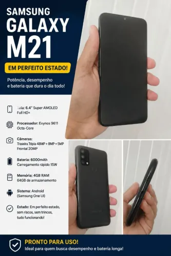 Samsung Galaxy M21 em excelente estado de conservação
