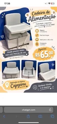 Cadeira de alimentação 