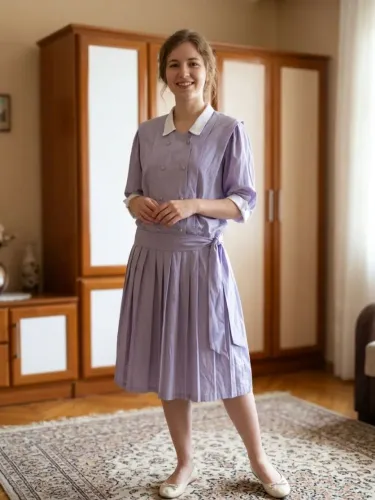 Vestido vintage lilás