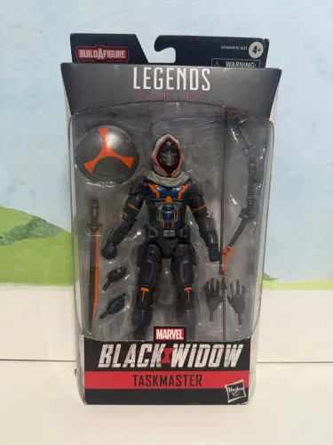 Boneco Marvel Legends Viúva Negra Taskmaster, Dínamo Carmesim BAF LACRADO