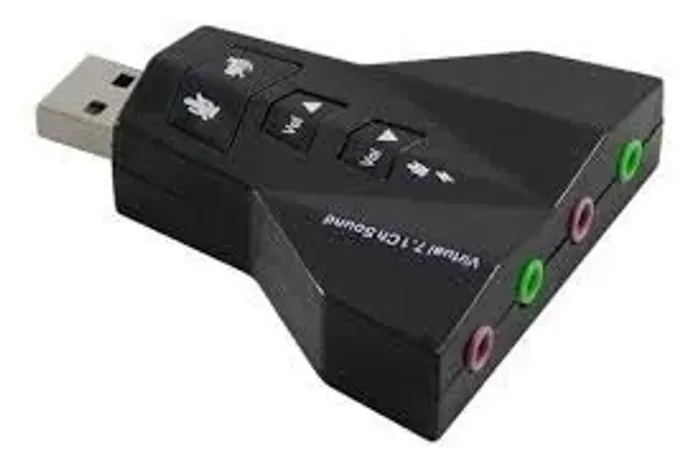 Placa De Som Usb Adaptador Áudio 7.1 C/ P2 P3 Pc Notebook