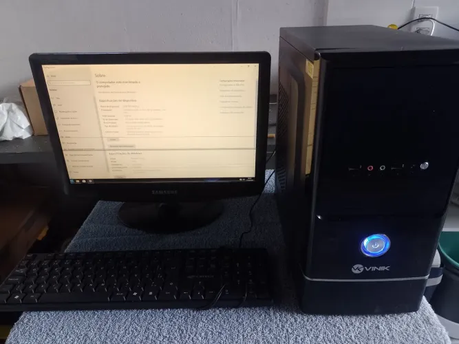 PC i3 De 7° Geração, SSD 120 + Monitor + Teclado