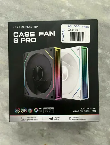 1 unidade Fan cooler Argb prism pro 6 120mm - novo