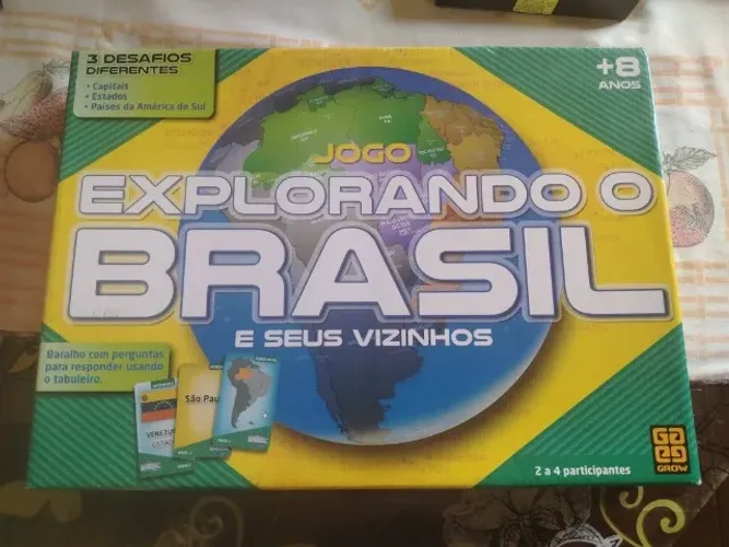 Explorando o Brasil e Seus Vizinhos Jogo Educativo da Grow