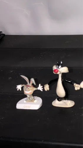 Lote 2 Miniaturas Looney Tunes Futebol - Promoção Chocolates Garoto Anos 90 
