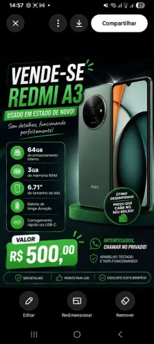 CELULAR SMARTPHONE REDMI A3