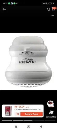 Chuveiro Lorenzetti 127V~