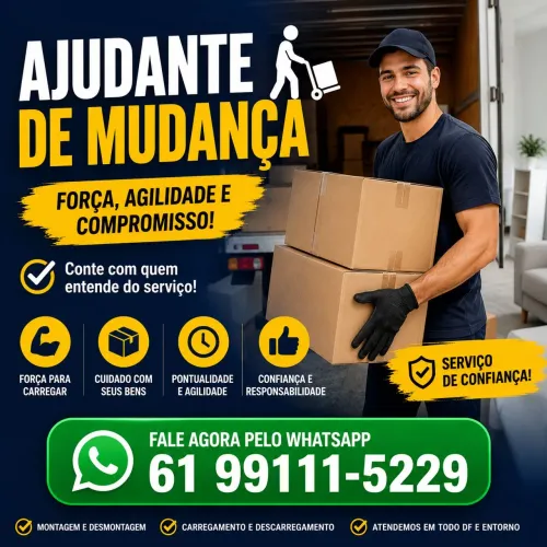 AJUDANTE DE MUDANÇA DISPONÍVEL