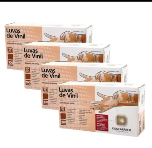 Luva de vinil (M)(G)