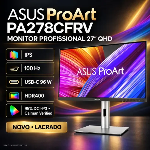 Monitor ASUS ProArt PA278CFRV 27? - NOVO E LACRADO