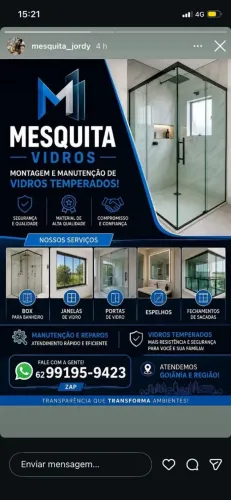 Montagem e manutenção em vidros temperados!