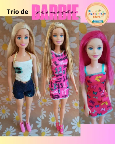 Kit de 3 Barbie Básicas