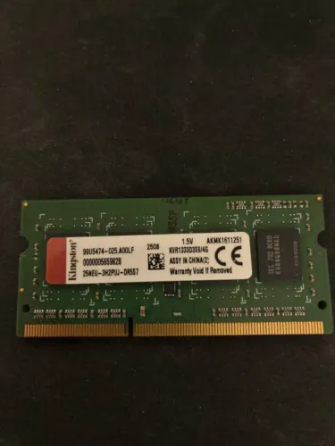 Memória RAM Kingston 4GB DDR3 1333MHz SO-DIMM Notebook