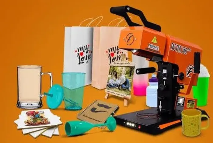 Máquina Giro transfer Laser 360° + Impressora Multifuncional Laser Colorida