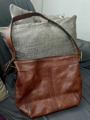 Bolsa de ombro couro ligitmo (marca CIA DELLE PELLE)