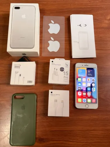 iphone apple 7plus 128gb perfeito bateria saude 100% tela 5.5" camera dupla 12mpx video 4k