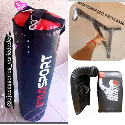 Par luvas saco de pancada e suporte de parede. Entrega grátis 