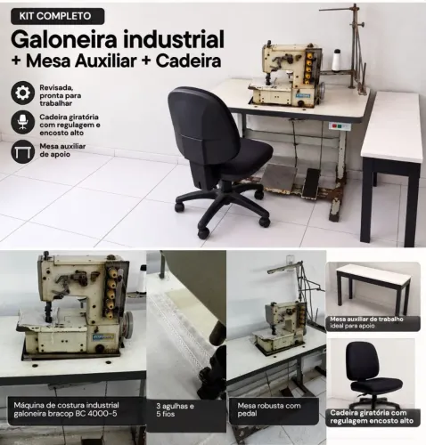 Máquina de costura Galoneira bracop