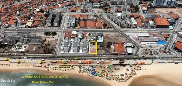 Terreno - Beira-mar - 525m2 - Praia do Meio