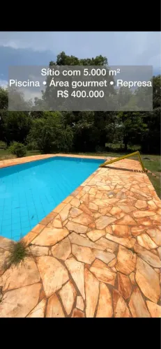 Vendo chácara, 13mil metros ou 5mil metros por 380 mil