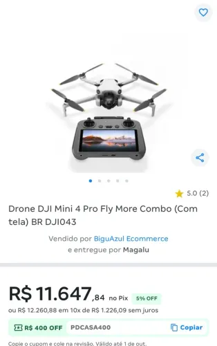 Drone mini 4 pro DJI