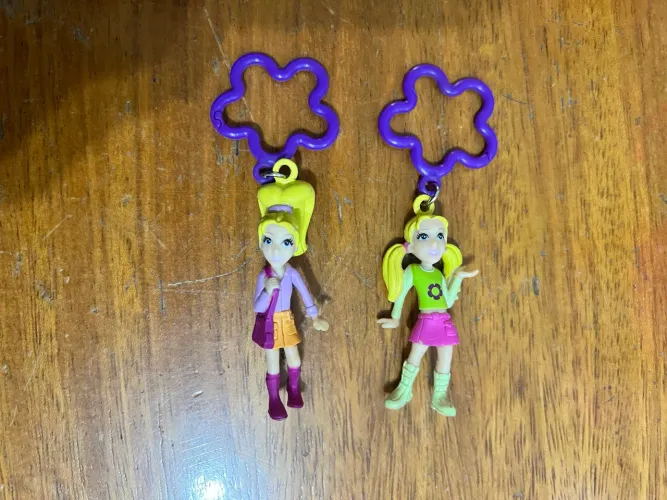 DOIS CHAVEIROS POLLY POCKET MATTEL ANOS 2000