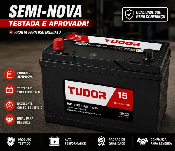 Bateria Tudor 100Ah Semi Nova