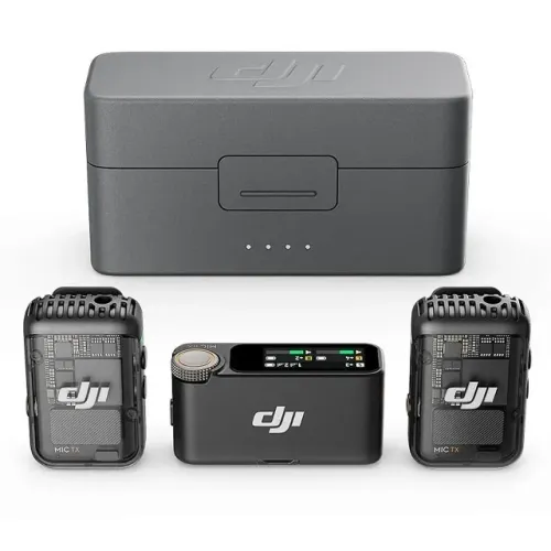 Microfone Sem Fio Dji Mic 2 (2TX+1RX) + Case de Carregamento (FCC) - Preto- Novo