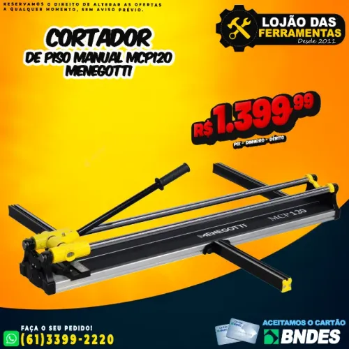 Cortador de Piso Manual MCP120 Menegotti