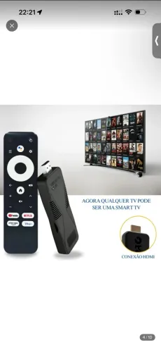 TV Stick PRO 4K Proeletronic Android com Controle por Voz, Wi-Fi 5G e Bluetooth
