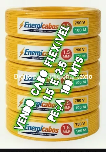 Cabo 1.5 fio flexível peça com 100mts