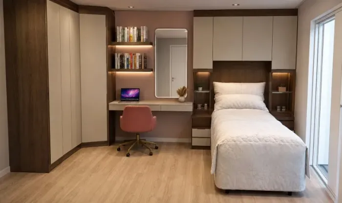 quarto modulado prime luxo solteiro 3 opções de projetos