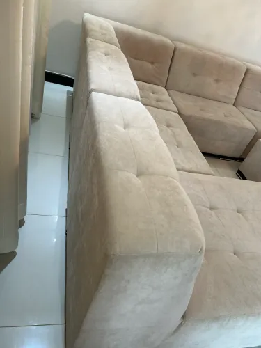 Sofá Modular em Sued seis peças incluindo o centro