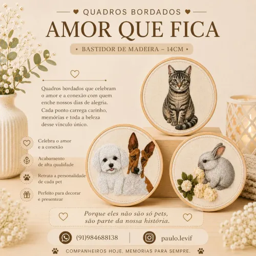 Bordados de Pets 14cm