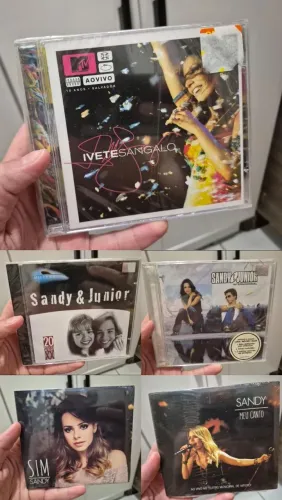 Kit 5 CDs Lacrados Sandy e Sandy e junior