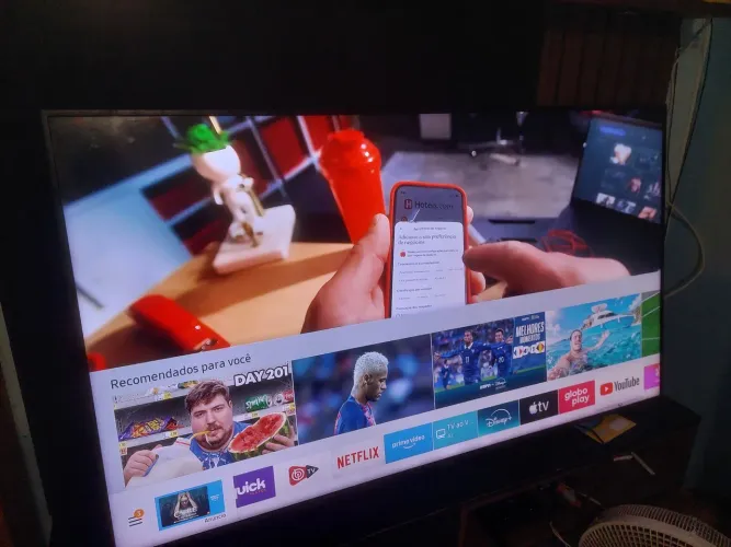 TV 65 4K SAMSUNG SMART TIZEN CRISTAL ULTRAHD HDR WI-FI IMPECÁVEL FUNCIONANDO CERTINHO