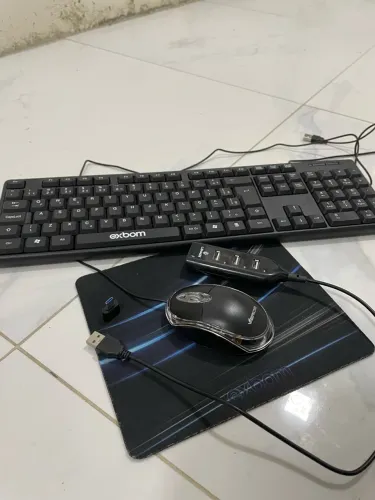 Kit teclado,mouse pad hub,mouse e entrada tipo c