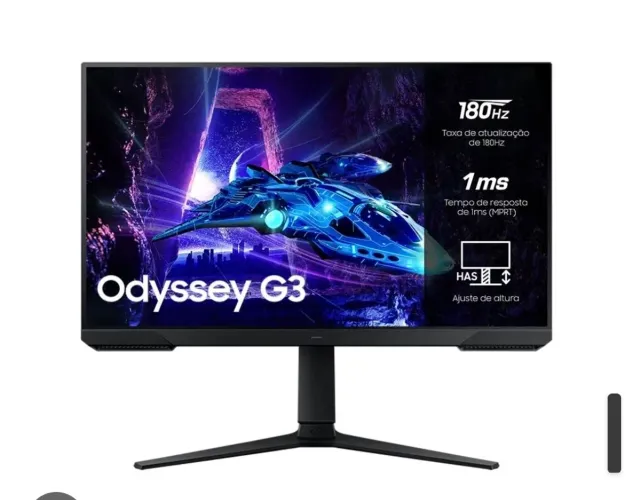 Monitor Gamer Samsung Odyssey G3 27", FHD 180hz, 1ms, freesync, altura ajustável!